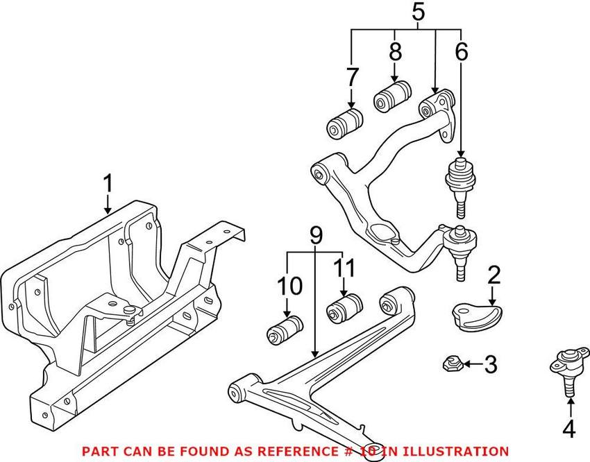 VW Control Arm Bushing - Front Lower Forward 701407183